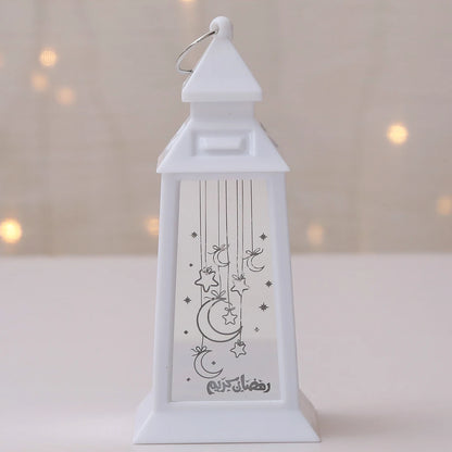Starry Moon Candle Wind Lamp Ramadan Decoration for Home Led Lantern Ornament Eid Mubarak Party Islamic Muslim Decors Supplies