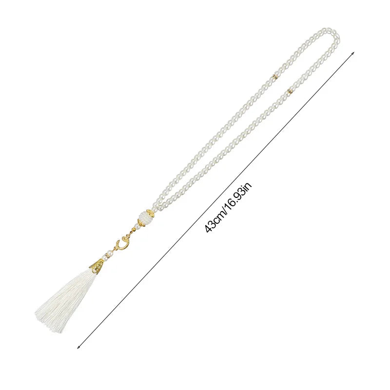 5-20Pcs Muslim Prayer Beads Islamic 99 Pearls Charm Bracelets with Tassel 2026 Eid Mubarak Ramadan Festival Gift Home Decoration