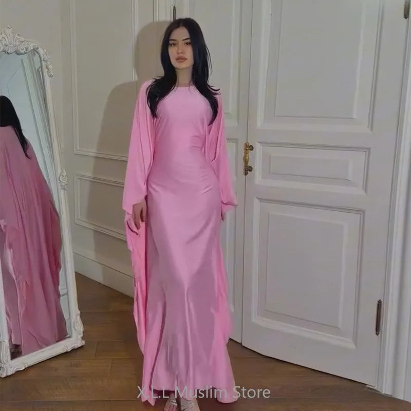 Closed Batwing Abaya Women Muslim Dress Turkish Islamic Dress Women 2024 For Party Kebaya Kaftan Turkey Caftan Marocain Femme
