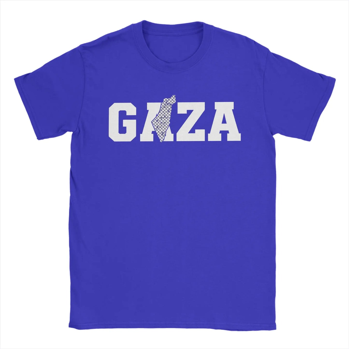 Palestine Gaza Typography T-Shirt Men  Novelty 100% Cotton Tee Shirt O Neck Short Sleeve T Shirt Graphic Clothing