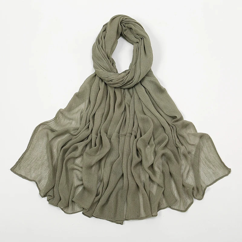 The Crinkle Rayon Hijab – Effortless Elegance, All-Day Comfort