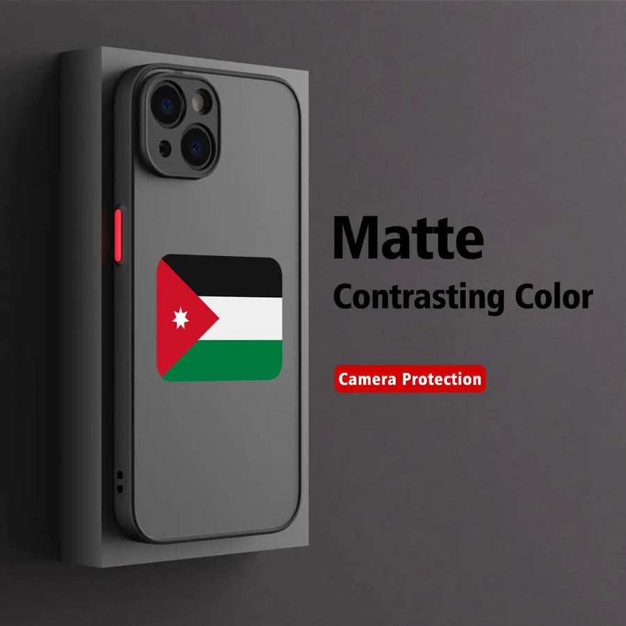 Jordan Passport iPhone Case – Matte Clear Cover with Jordanian Passport Design