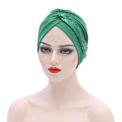 The Sequin Turban Cap – Shine with Modesty and Grace
