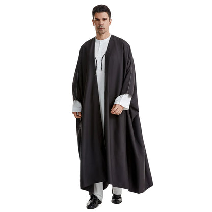 Ramadan Djellaba Eid Abayas Prayer Kaftan Men Muslim Open Abaya Turkey Arabic Cardigan Robe Morocco Jubba Thobe Islam Dishdasha