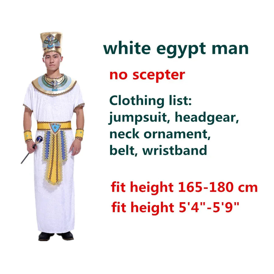 Pharaoh & Queen of the Nile Costume Set – Egyptian Cosplay for Carnival & Parties