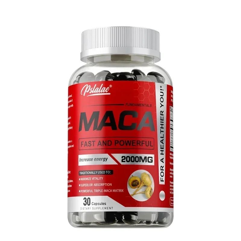 Maca Root Capsules - To Support Energy, Endurance and Performance, Builds Muscle and Strength