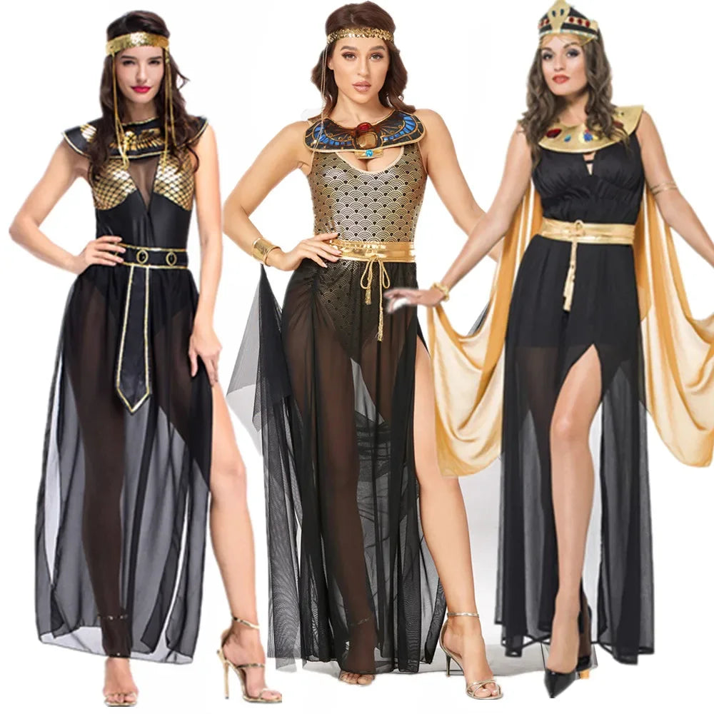 Cleopatra Queen Costume – Women's Egyptian Pharaoh Cosplay Dress for Carnival & Parties
