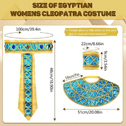 Pharaoh Headpiece, Collar & Wristbands Set – Men's Egyptian Costume Accessories