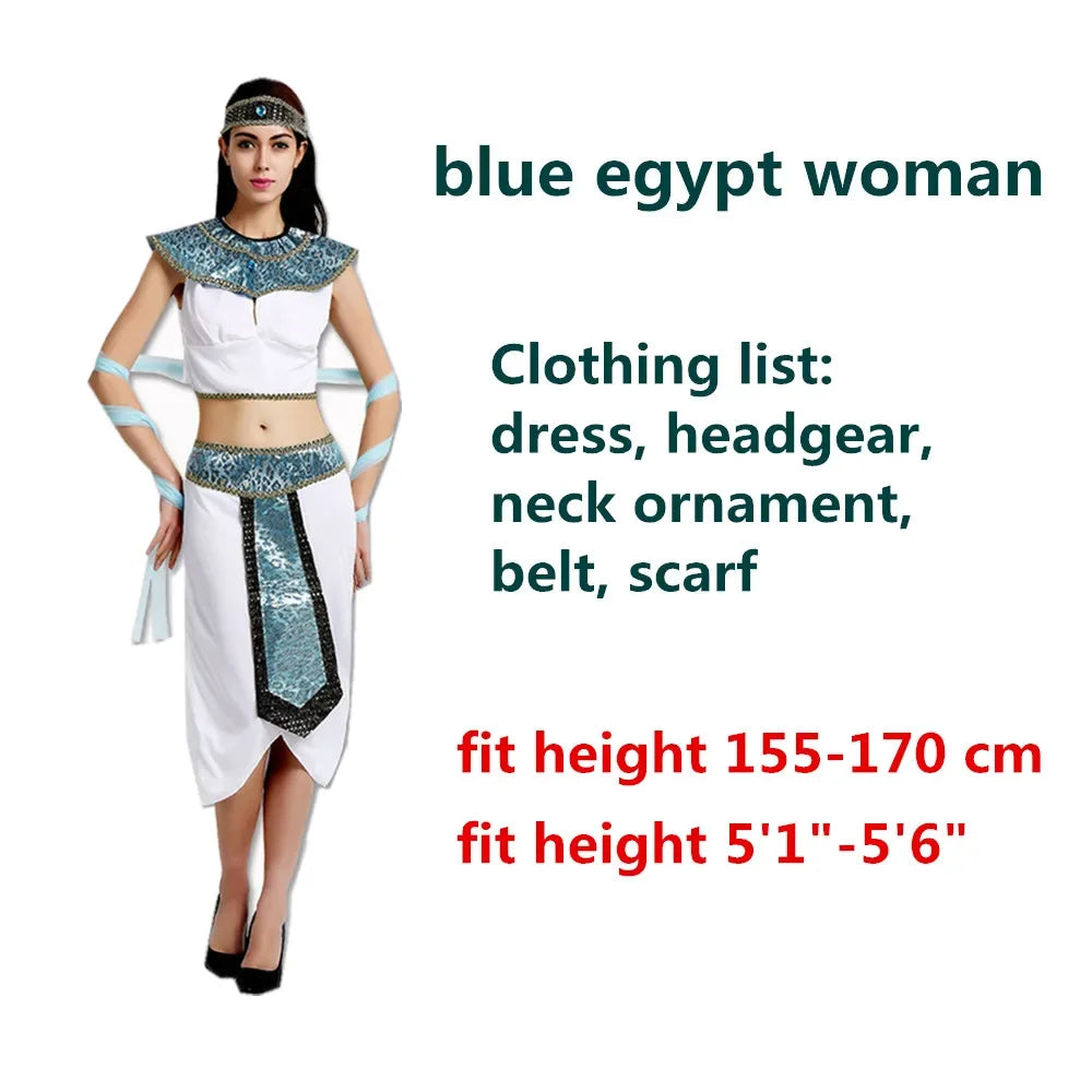 Pharaoh & Queen of the Nile Costume Set – Egyptian Cosplay for Carnival & Parties