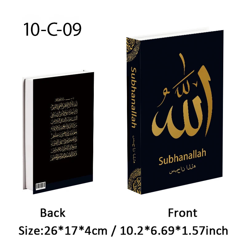 Islamic Kaaba Eid Mosque Luxury Decorative Books Storage Box Fake Book Interior Decoration Coffee Table Ornament Bedroom Decor