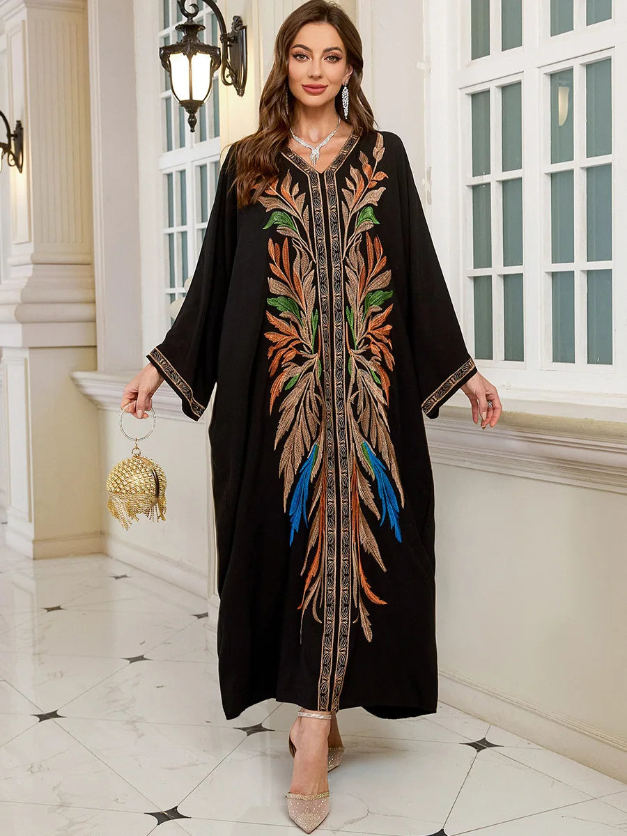 The Plus Size Moroccan Cover-Up – Embroidered Kaftan for the Arab Woman in America