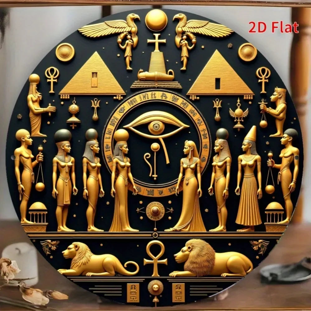 Ancient Egypt Round Medallion – Wall Decor for Themed Restaurants, Museums & Homes