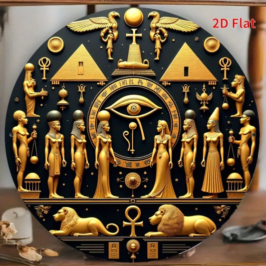 Ancient Egypt Round Medallion – Wall Decor for Themed Restaurants, Museums & Homes