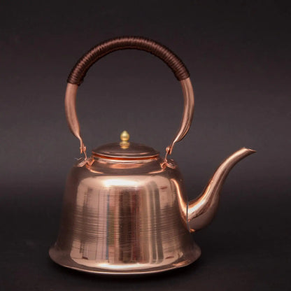 Tea Kettle 1L Copper Handmade with Ergonomic Handle Copper Teapot for Stovetop