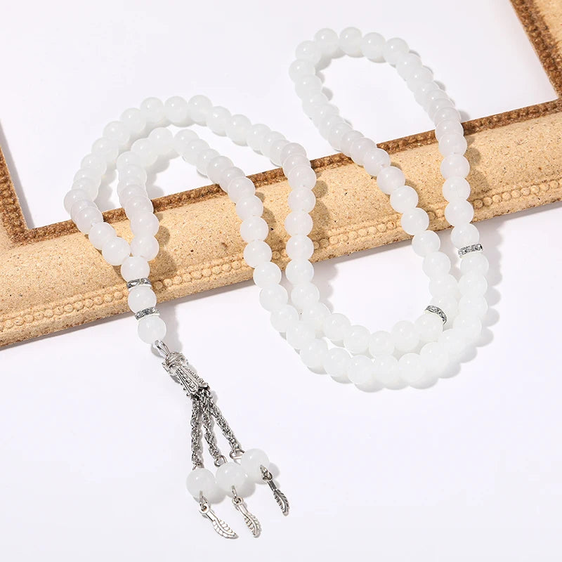 Handmade 99 Beads Tasbih Prayer Rosary Beads Bracelet Fashion Decorative Tassels Bracelet Islamic Religion Jewelry Party Favor
