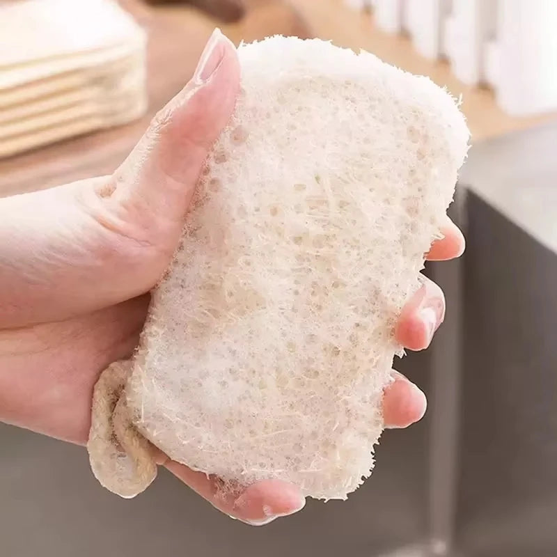 The Loofah Six – Natural Bamboo Fiber Exfoliating Sponges (6-Pack)