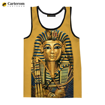 Egyptian God Pharaoh Tank Top – Men's Sleeveless Harajuku Oversized Streetwear