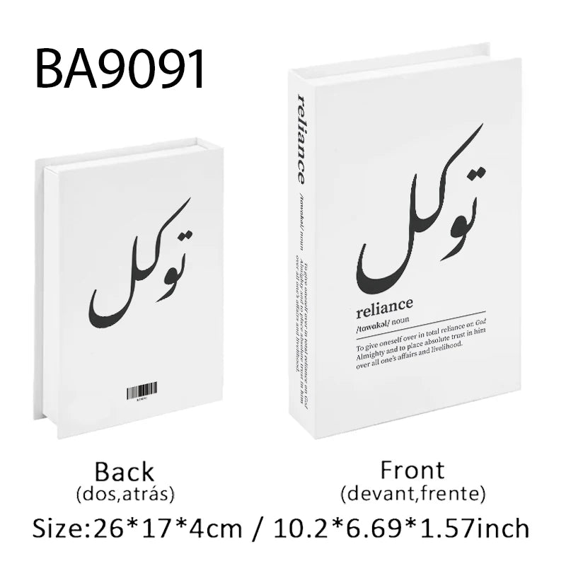 Islamic Kaaba Mosque Luxe Fake Book Storage Box Home Interior Decoration Decorative Books Coffee Table Bedroom Living Room Decor