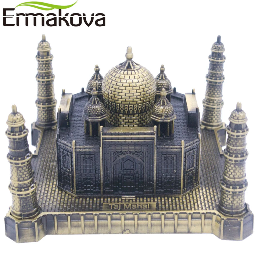 Taj Mahal Antique Bronze Model – World Landmark Figurine for Home & Office