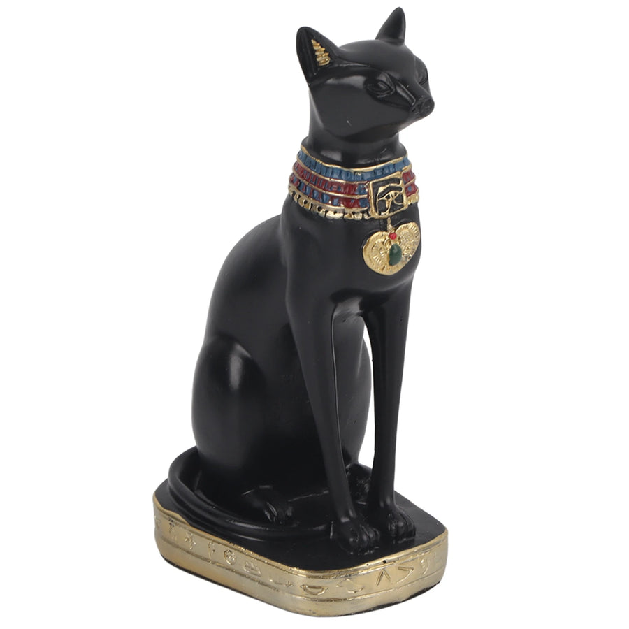Egyptian Cat Resin Figurine – Handcrafted Bastet Ornament for Home & Gift
