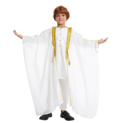 Boys' Eid Dishdasha & Open Abaya – Children's Modest Islamic Robe for Ramadan & Prayer