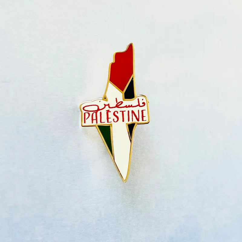 YQ Stainless Steel Palestine Brooch For Badge Accessories