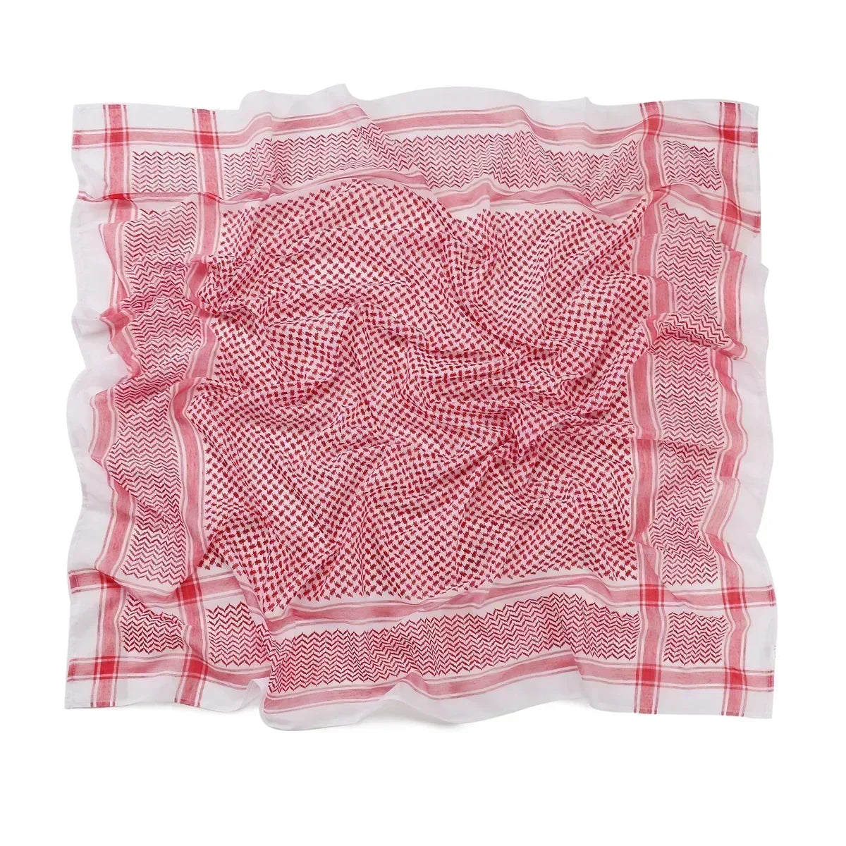 Arab Shemagh Muslim Keffiyeh Head Wrap Tactical Desert Head Neck Scarf Military Shawl Arabic Scarf Headwear with Agal Rope