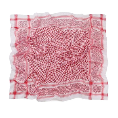 Arab Shemagh Muslim Keffiyeh Head Wrap Tactical Desert Head Neck Scarf Military Shawl Arabic Scarf Headwear with Agal Rope