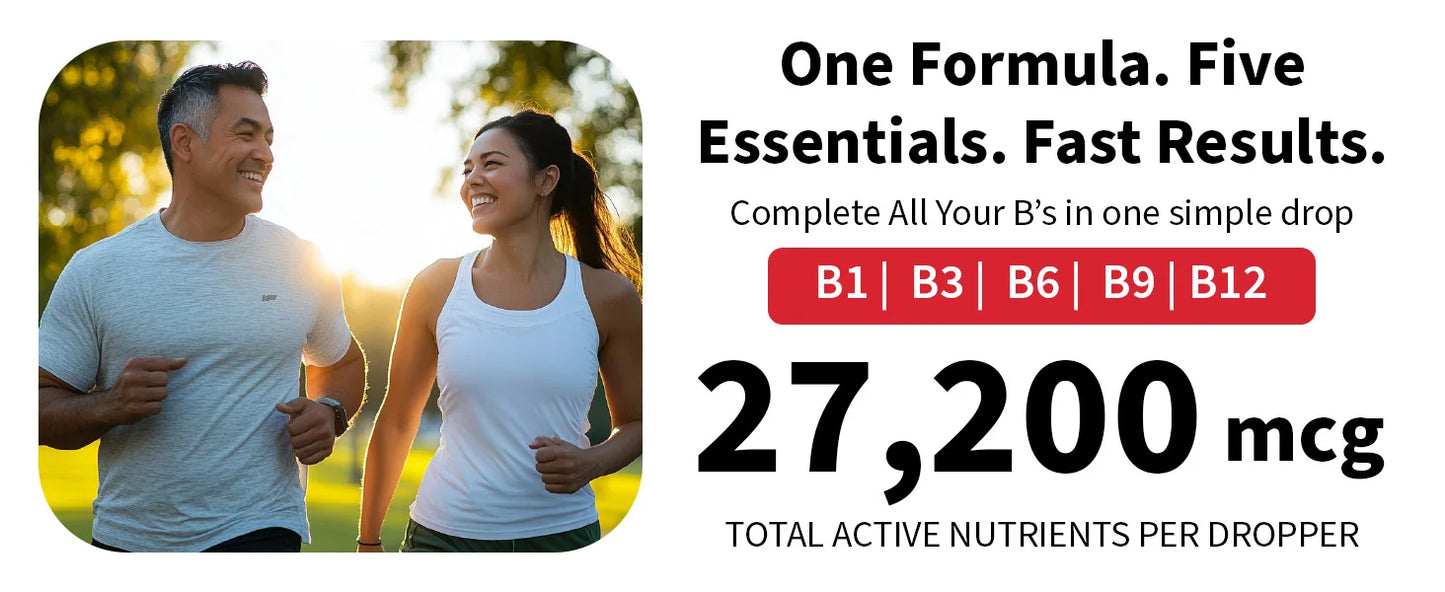 Vitamin B12 and B6 Liquid Drops, B12 Sublingual Vitamin B Complex for Energy Brain and Heart Support with 27,200 mcg Raspberry