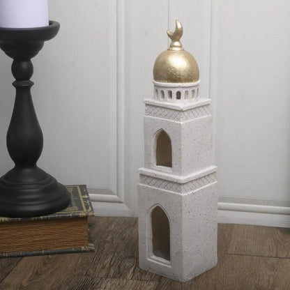 Ramadan Ornaments Resin Material Mosque Islamic Castle Statue Family Tabletop Atmosphere Decoration Architectural Table Decor