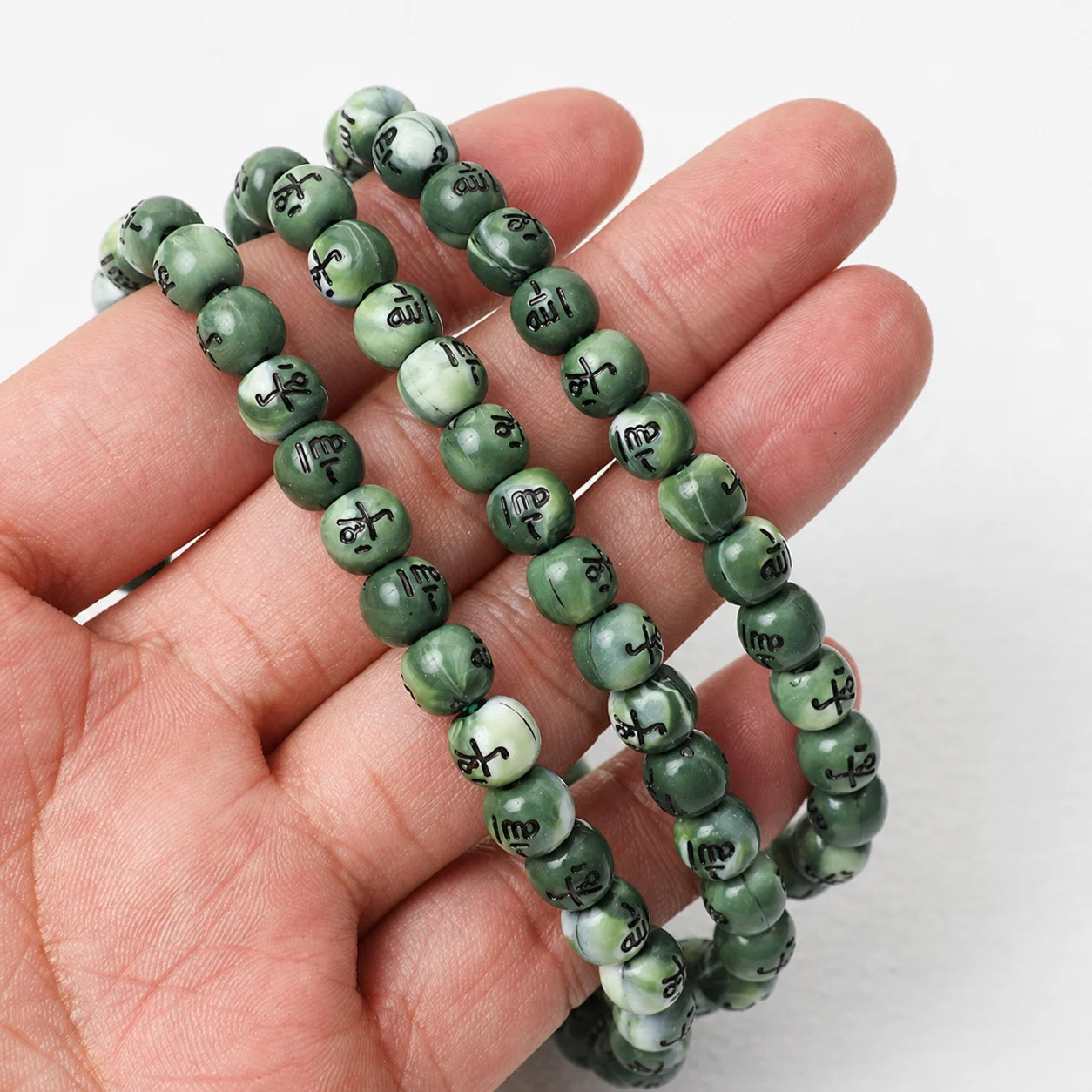 Muslim Tasbih 99 Rosary Beads Islam Prayer Beads with Allah Muhammad Names Engraved on Islamic Religion Eid Ramadan Gift
