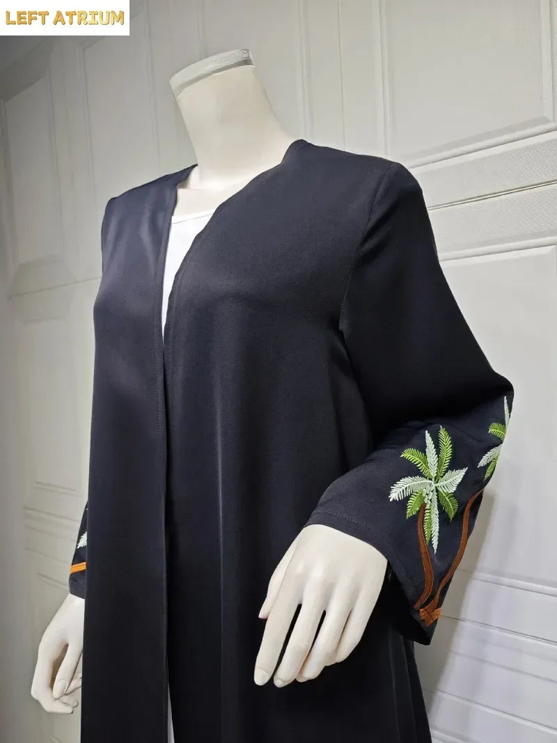 Black Leaves – Embroidered Abaya for the Muslim Woman