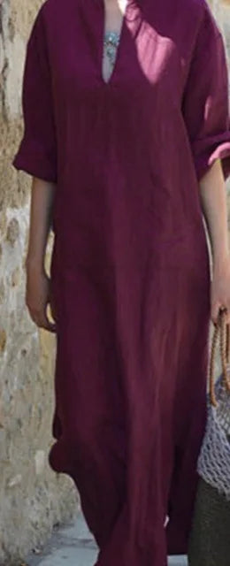 2026 New Muslim Robe Solid Color Retro Arab Islamic Clothing Men Dress Casual Cotton Linen Long Kaftan Middle East Caftan Abayas