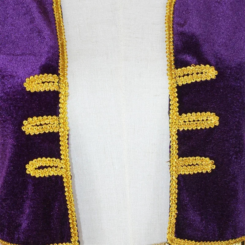 Movie Aladdin Costumes Arabian Prince Aladdin Cosplay Costume Vest Pants Suits Halloween Party Clothes