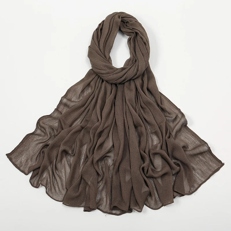 The Crinkle Rayon Hijab – Effortless Elegance, All-Day Comfort