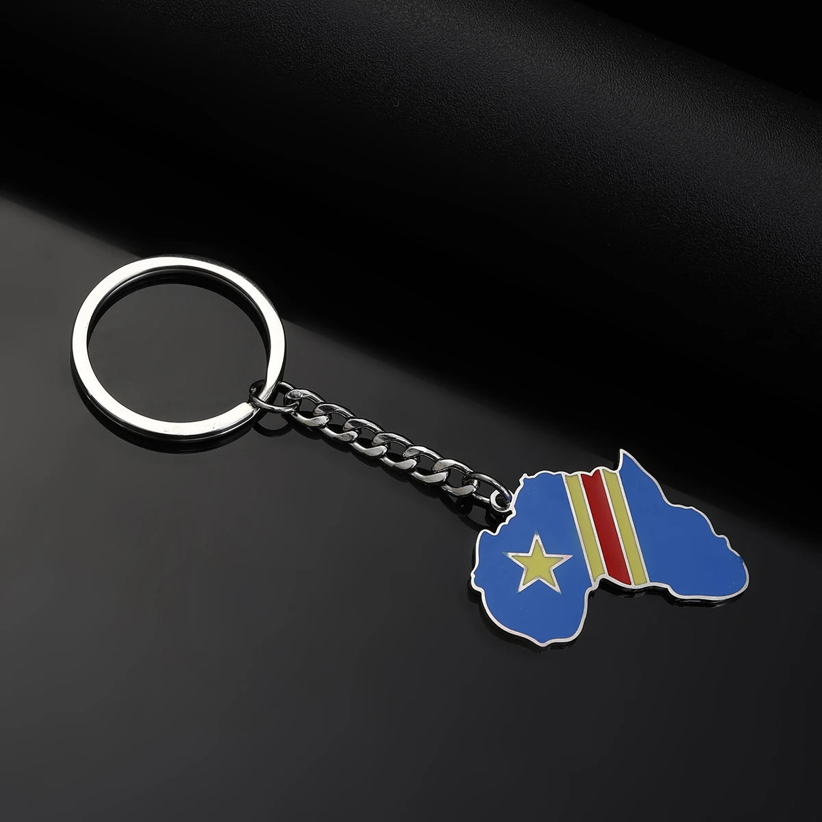 Africa Map Keychain – Stainless Steel Hip-Hop Jewelry, Morocco to South Africa