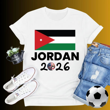 Jordan Sports Fan T-Shirt – Unisex Patriotic Soccer Tee, Cotton Summer Top