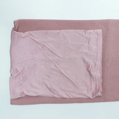 Elegant Pearl Chiffon Satin Cotton Women's Scarf Tube Hijab Muslim Headscarf Middle Eastern Long Shawl