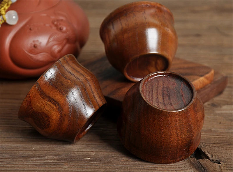 Handmade Spruce Wood Cups – Natural Big Belly Mug for Tea, Coffee & Milk