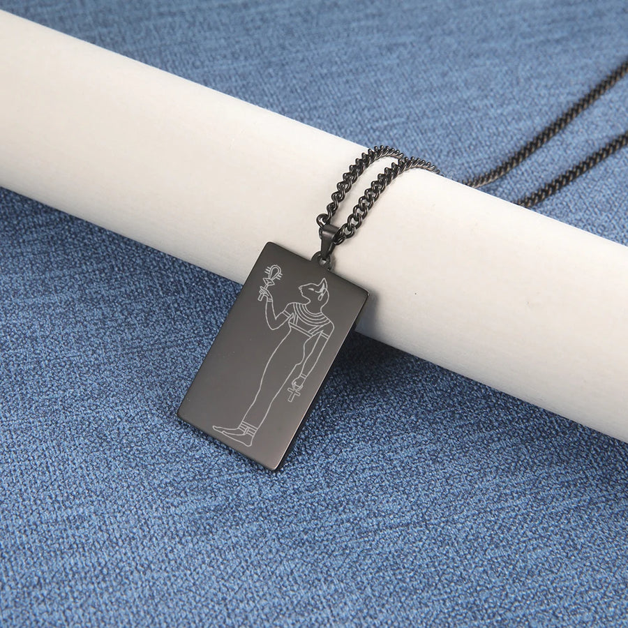 Ancient Egyptian Heritage Pendant – Stainless Steel Necklace of the Pharaohs