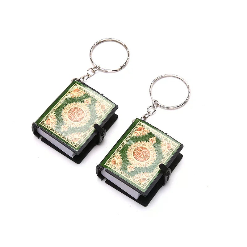 Mini Ark Quran Book The Koran Keychain Muslim Jewelry Deco Gift Key Pendant