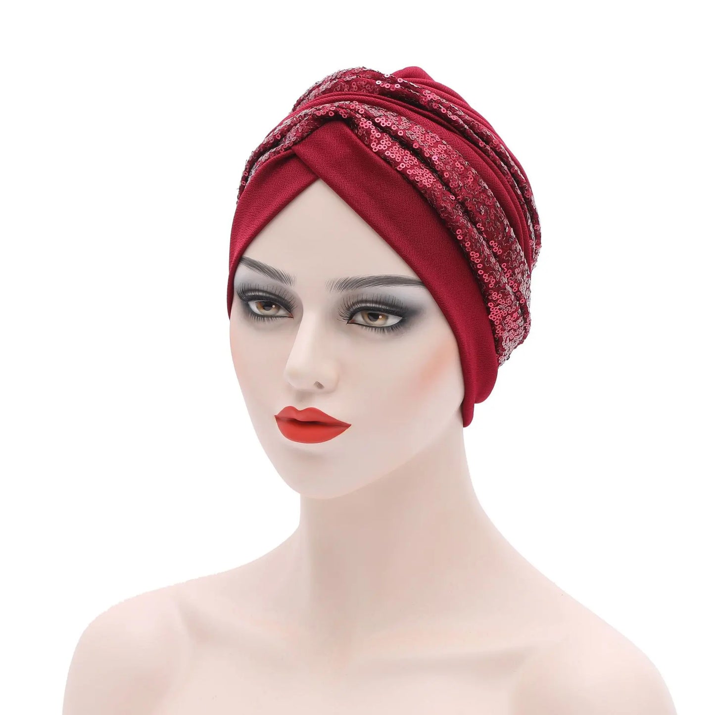 The Sequin Turban Cap – Shine with Modesty and Grace