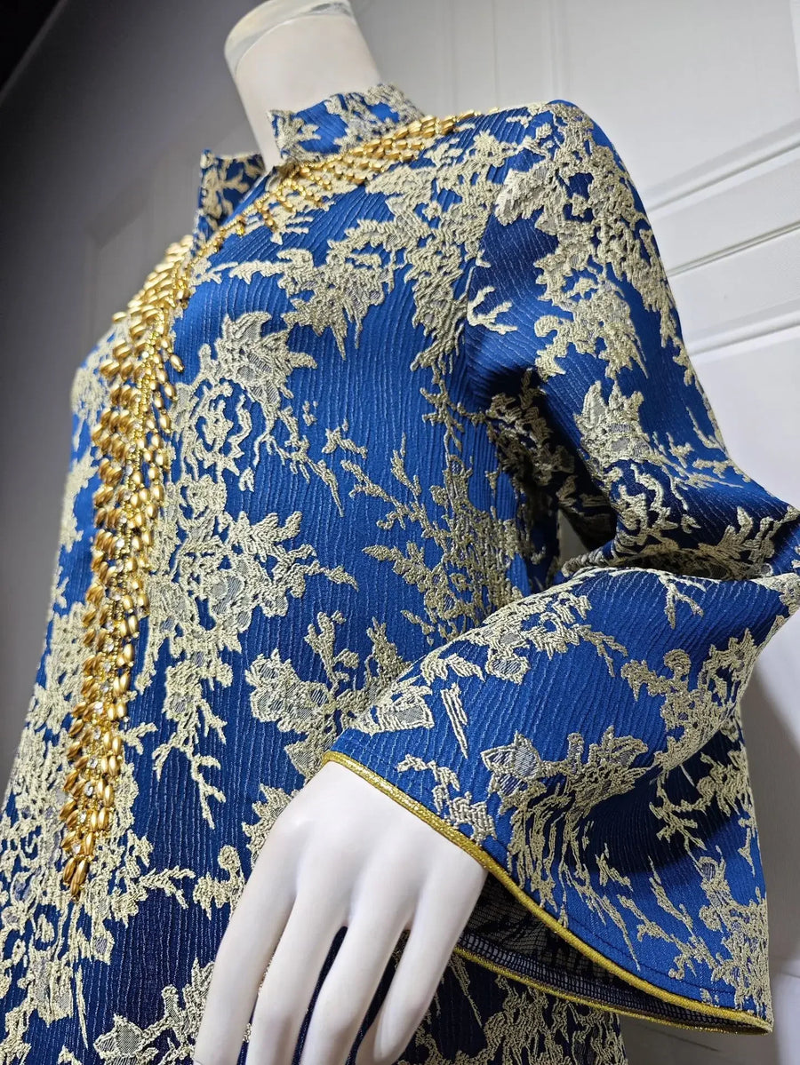 Eid Radiance – Beaded Collar Abaya for the Arab Woman in America
