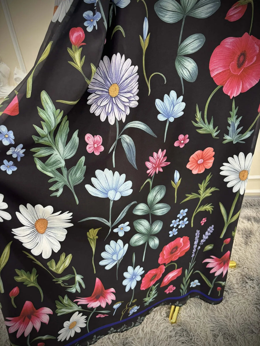 Flower Print Eid – The Open Cardigan Khimar Set for the Muslim Woman in America