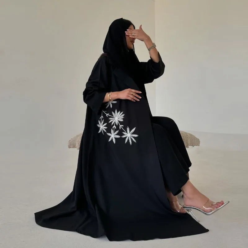 The Notched Lapel – Luxury Black Abaya for the Muslim Woman in America