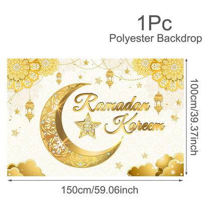 2026 Eid & Ramadan Backdrop Ramadan Kareem Eid Mubarak Party Photography Background Islamic Muslim Party Supplies Eid Al-fitr