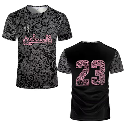 Palestine Football Jersey T Shirts Adult & Kids New Summer Digital Print Soccer Uniforms Casual Sports Palestinian Flag Gym Tops