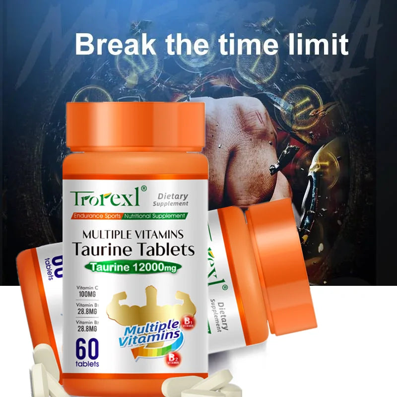 Multiple Vitamins Taurine Tablets for Energy boost, fatigue relief, and enhance physical strength