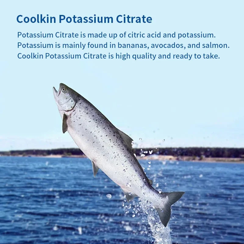 Natural Potassium Citrate - Supports Electrolyte Balance and Normal PH, Non-GMO and Gluten-free, Absorbable Potassium Supplement