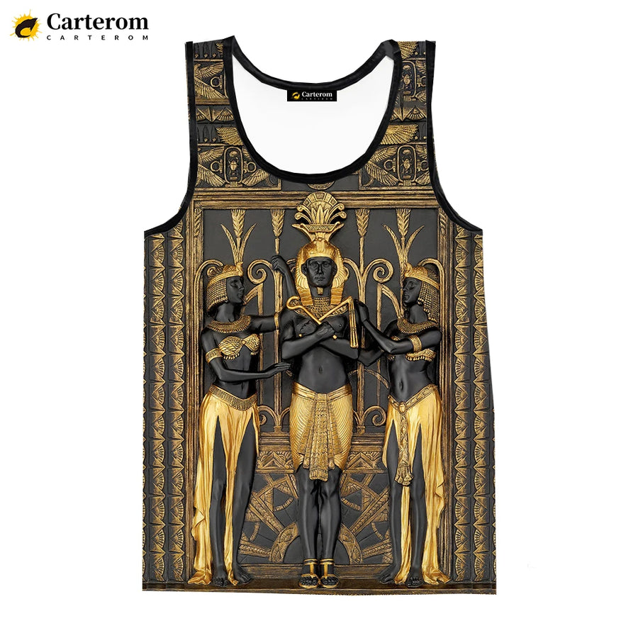 Egyptian God Pharaoh Tank Top – Men's Sleeveless Harajuku Oversized Streetwear